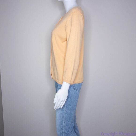 Lauren Ralph Lauren light yellow cardigan sweater, size Petite Small - Picture 16 of 16